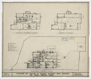 Mitchell & Mitchell, Architects :Alterations and additions to residence Salamanca Road Wellington for Haskell Anderson Esquire. Drawing no. 2. 1939.