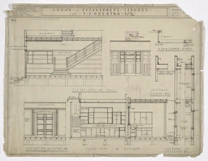 Atkins & Mitchell (Firm) :House in Fitzherbert Terrace for E J Hocking, Esq. February 1935. Drawing [No. 2]