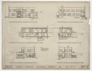 Mitchell & Mitchell, Architects :Haskell Anderson residence Salamanca Road, Wellington. Drawing no. 2. July 1939.