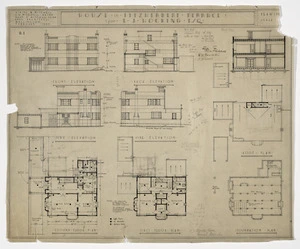 Atkins & Mitchell (Firm) :House in Fitzherbert Terrace for E J Hocking, Esq. February 1935. Drawing [No. 1]