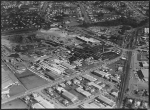 New Lynn, Waitakere City, Auckland, with Crown Lynn and Amalgamated Brick and Pipe factories