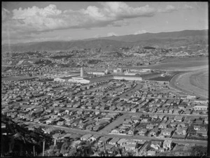 Lyall Bay and Rongotai, Wellington, including New Zealand Centennial Exhibition buildings