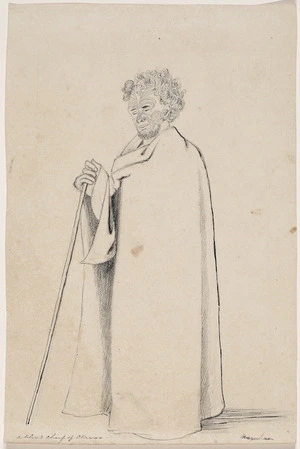 [Merrett, Joseph Jenner], 1816-1854 :A blind chief of Otawao, Horomona Maruhau [ca 1845]
