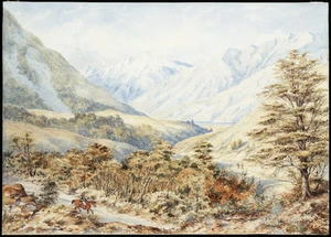 Barraud, Charles Decimus, 1822-1897 :[Craigieburn Valley on the West Coast Road. 1873].