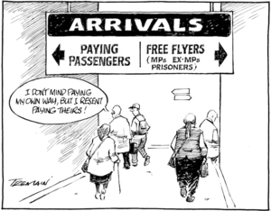 ARRIVALS. Paying passengers. Free flyers (MPs, Ex-MPs, Prisoners). 7 September 2009