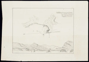 Woods, George Austin (Lieutenant), fl 1860s :Sketch accompanying report by G A Woods, dated 27th June 1868 on bay north of Point Elizabeth [1868]