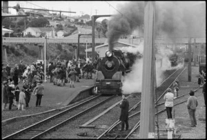 Steam train at Tawa Railway Station