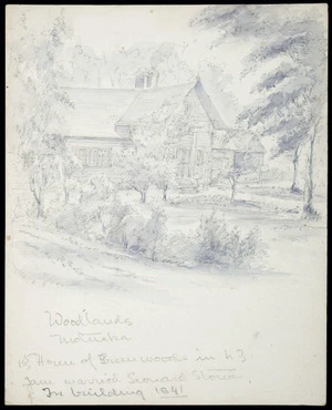 [Stowe, Jane?], 1838?-1931 :[Woodlands Motueka. 1st house of Greenwoods in N.Z. Jane married Leonard Stowe in building 1841. [1860s?]