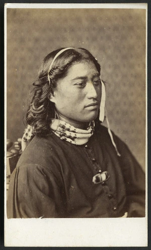 Otago School of Photography (Dunedin) fl 1866 :Portrait of unidentified Maori woman