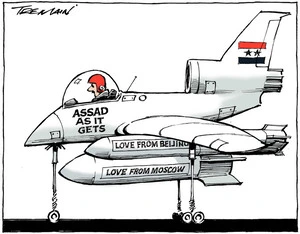 Tremain, Garrick 1941- :Assad as it gets - love from Moscow, love from Beijing. 26 July 2012
