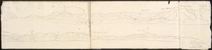 Haast, Johann Franz Julius von, 1822-1887: Behind Mr Will Dunnage's home station. 10 February 1862. McKenzie Pass. Dunnage Range.