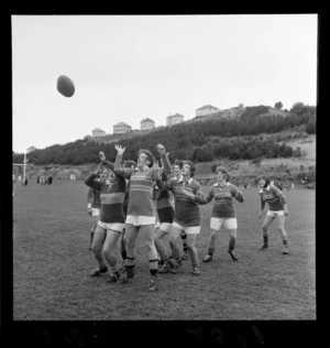 Women's rugby match, Plunket Mothers vs. Kapi-Mana Basketball Club, at Titahi Bay, Wellington