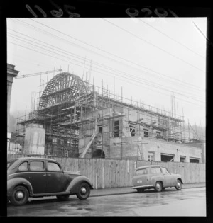 Anglican Cathedral under construction, Molesworth Street, Wellington