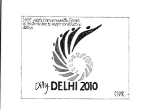 Next year's Commonwealth Games in jeopardy due to major construction delays. Dilly-DELHI 2010. 15 September 2009