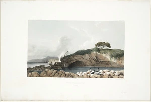 Le Breton, Louis Auguste Marie 1818-1864 :Grotte sur l'Ile Enderby, Iles Auckland / dessine par L. Le Breton ; lithe par P. Blanchard - Paris ; Gide Editeur [1846]