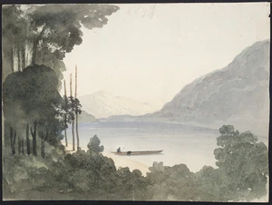 Fox, William 1812-1893 :On the Rotu Roa, Lake Howick. Looking westward. 11 Feb. 1846