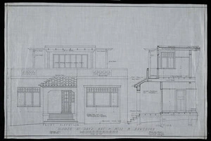 Atkins & Mitchell, architects :House at Days Bay for Miss M Hawthorn. Drawing no. 2, July 30 1930