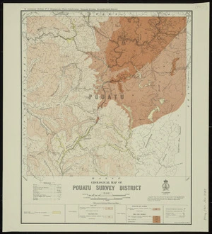 Geological map of Pouatu survey district / drawn by G.E. Harris.