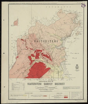 Geological map of Kaiteriteri survey district / drawn by G.E. Harris.