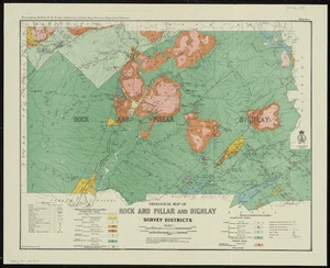 Geological map of Rock and Pillar and Highlay Survey Districts / drawn by A.W. Hampton.