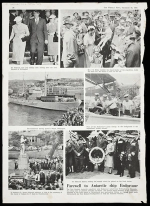 Weekly News (Newspaper. 1934-1964) :Farewell to Antarctic ship Endeavour The Weekly news, December 26, 1956, [page] 28