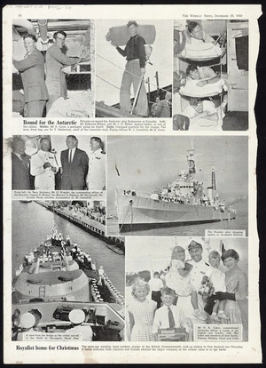Weekly News (Newspaper. 1934-1964) :Bound for the Antarctic; Royalist home for Christmas The Weekly news, December 26, 1956, page 30]