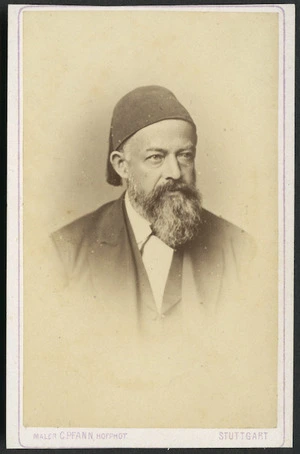Pfann, Christian Sigmund, 1824-1885: Portrait of Oscar Friedrich von Fraas