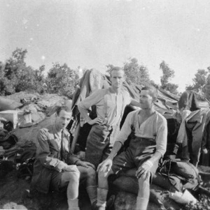 Three New Zealand soldiers, Gallipoli, Turkey