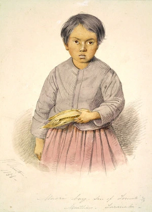 Strutt, William 1825-1915 :Maori boy, son of Tomati & Martha. Taranaki. 1856