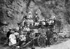 Unidentified group on a wagon