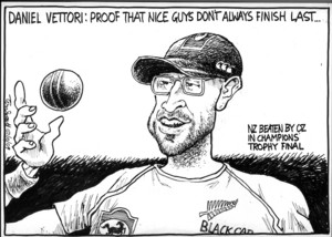 Daniel Vettori - Proof that nice guys don't always finish last... NZ beaten by Oz in Champions Trophy final. 7 October 2009