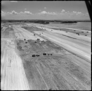 Aerial view of Mangere Airport under construction