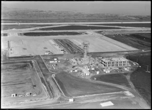 Aerial view of Auckland Airport under construction