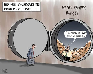 Bid for broadcasting rights - 2011 RWC... Maori Affairs budget - "This should give you a boost." 8 October 2009