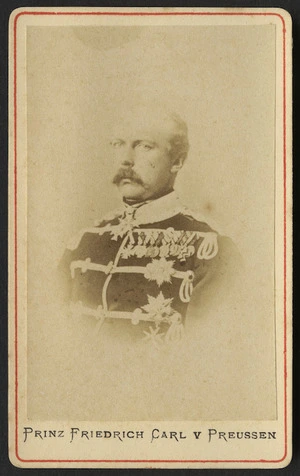 Photographer unknown: Portrait of Prinz Friedrich Carl von Preussen