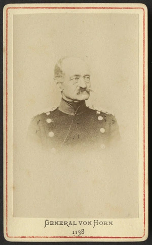 Photographer unknown: Portrait of General von Horn