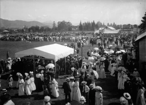 Crowd at an agricultural fair