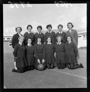 Group portrait of Hutt Valley Senior Womens' Basketball Team