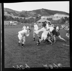 Rugby union football match, Christ's College vs Wanganui, at Wellington College, Mount Victoria, Wellington