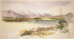 [Hodgkins, William Mathew] 1833-1898 :[Mountains and lake. 1870s or 1880s]