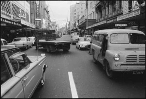 Motor vehicles on Willis Street, Wellington