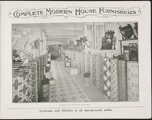 Tonson Garlick Co :Linoleum and floorcloth department. Linoleums and oilcloths in all manufactured widths. [ca 1910].