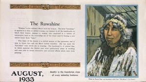 [New Zealand Tourist Department?] :The Ruwahine. August, 1933.