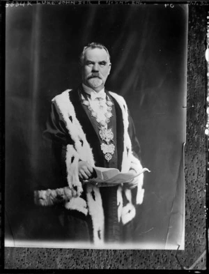 Sir John Pearce Luke in mayoral robes - Photographer unidentified