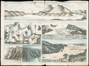 Various artists :[Six scenes in the vicinity of Lake Tarawera. Supplement to the Auckland weekly news. 1886?]