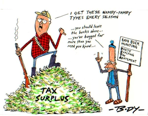 TAX SURPLUS. "I get these namby-pamby types every season" 19 May 2006