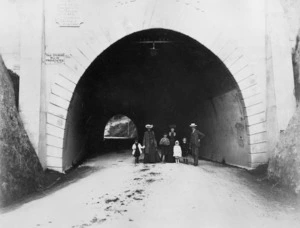 Unidentified group, Karori Tunnel, Wellington