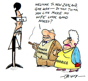 "Welcome to New Zealand, Gok Wan - Do you think you can make my wife look good naked?" 22 May 2009