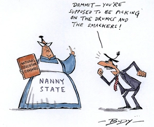 National Education Standards. Nanny State. "Dammit - You're supposed to be picking on the drunks and smackers!" 3 August 2009