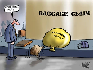 Hawkey, Allan Charles, 1941- :Baggage claim - "Need some help?" 14 August 2012